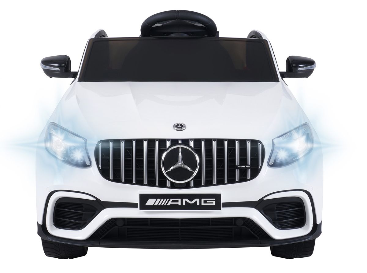 Elbil for barn Mercedes AMG GLC 63S Coupé - hvit/sort