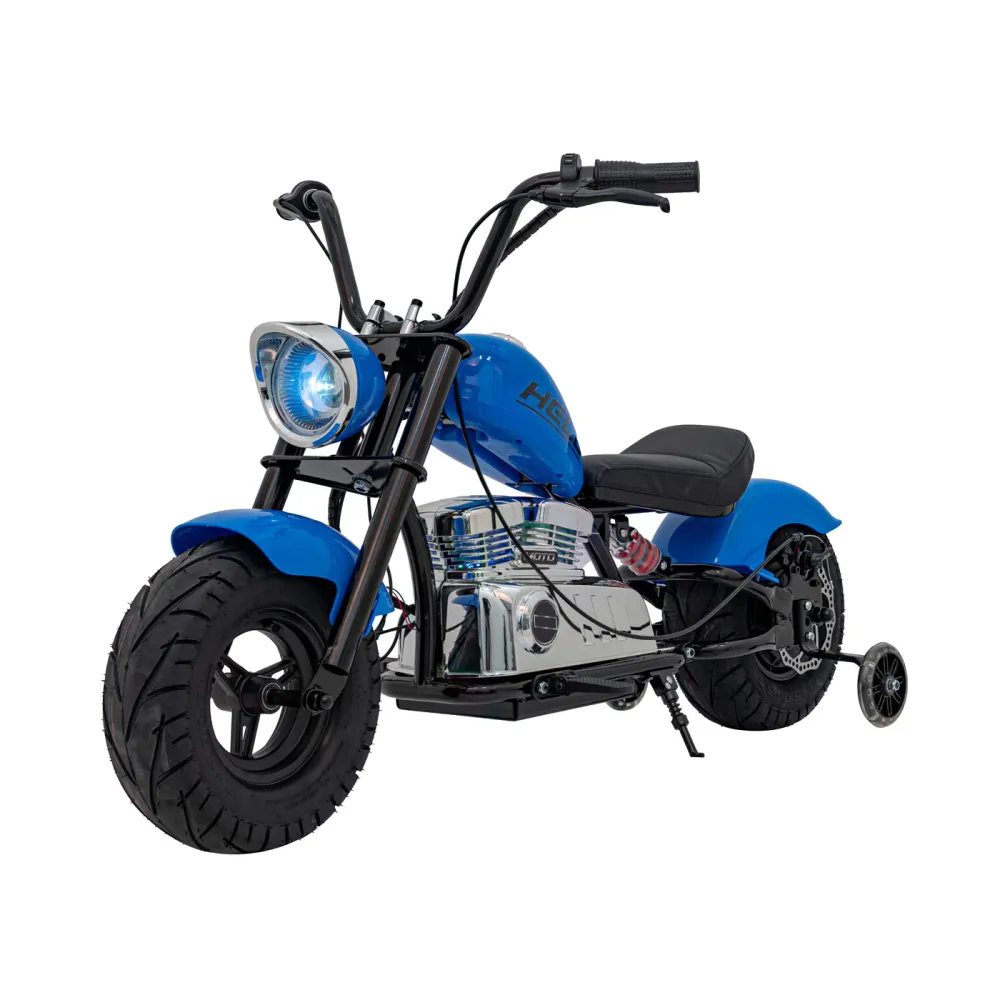 Elektrisk motorsykkel for barn – Old-School, 300 W, 24 V, blå