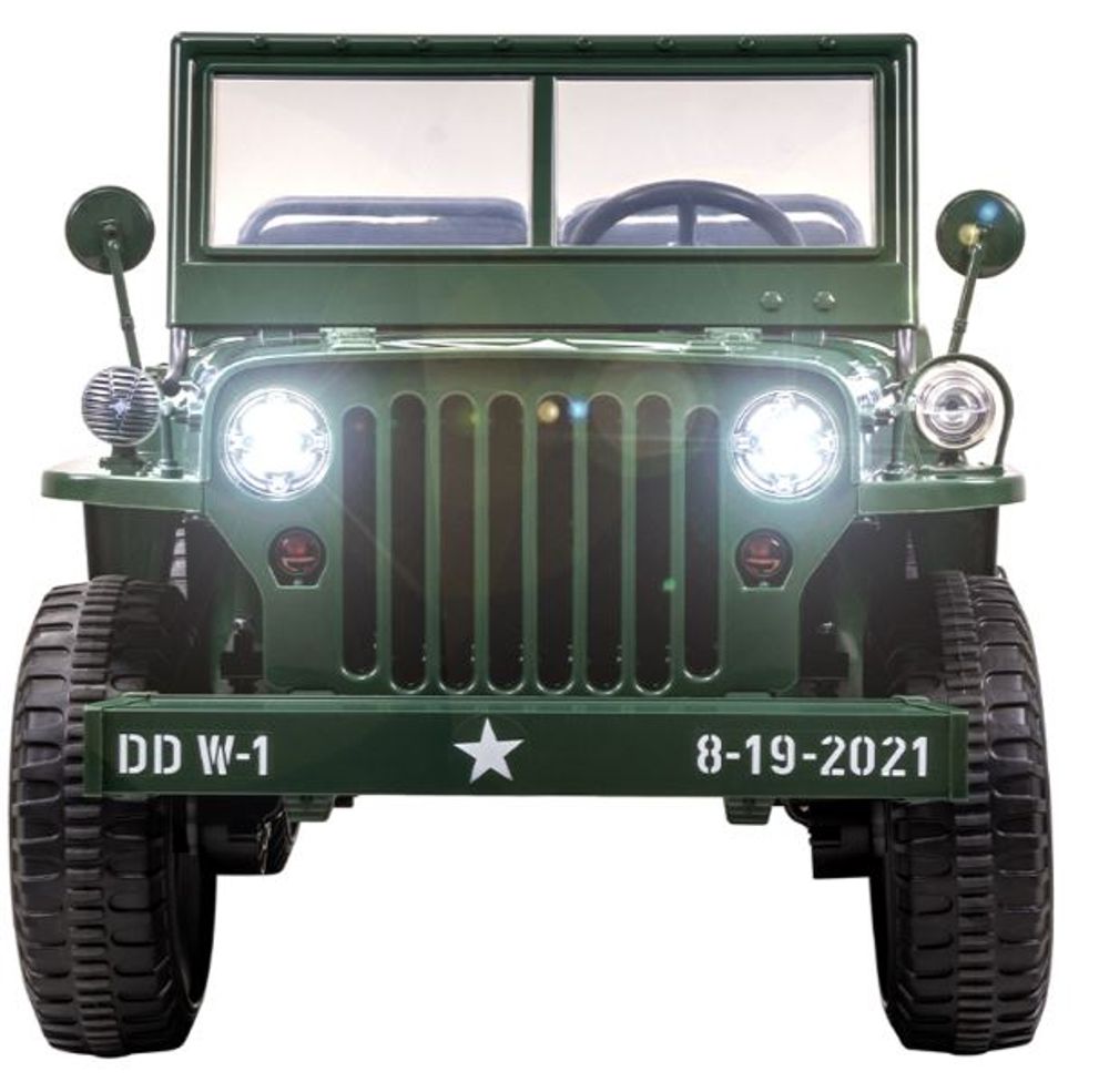 Willys jeep - Elektrisk barnebil - 3 seter -180 watt