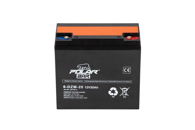 Hovedbilde Polar Bär 12V 20Ah AGM 6-DZM-20 Batteri til Buggy ...