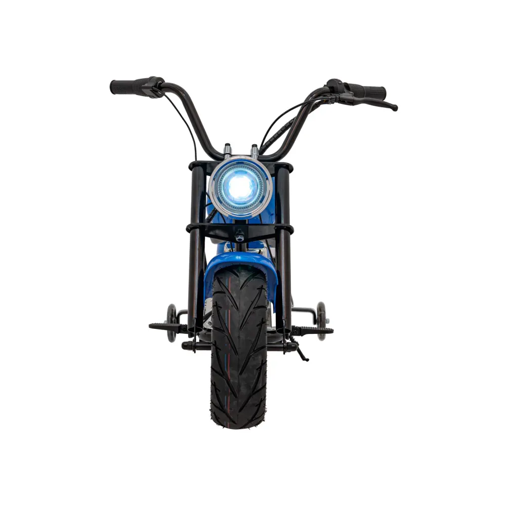Elektrisk motorsykkel for barn – Old-School, 300 W, 24 V, blå