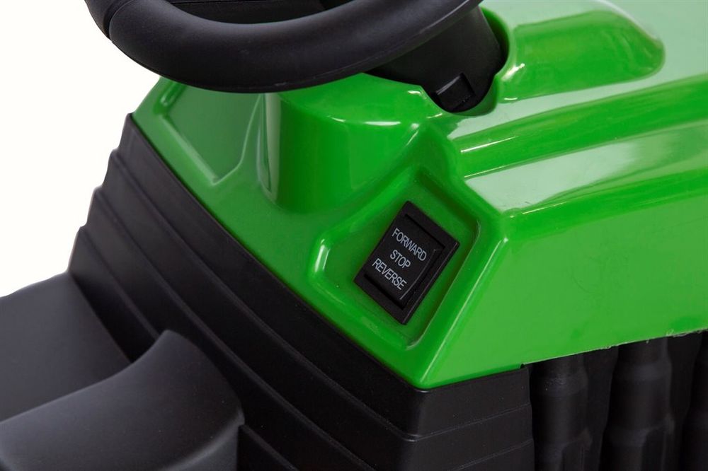 Azeno 6V elektrisk traktor med henger - grønn