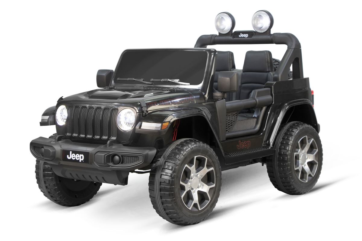 Jeep Wrangler Rubicon barnebil 12V 4x4 med LED og BT