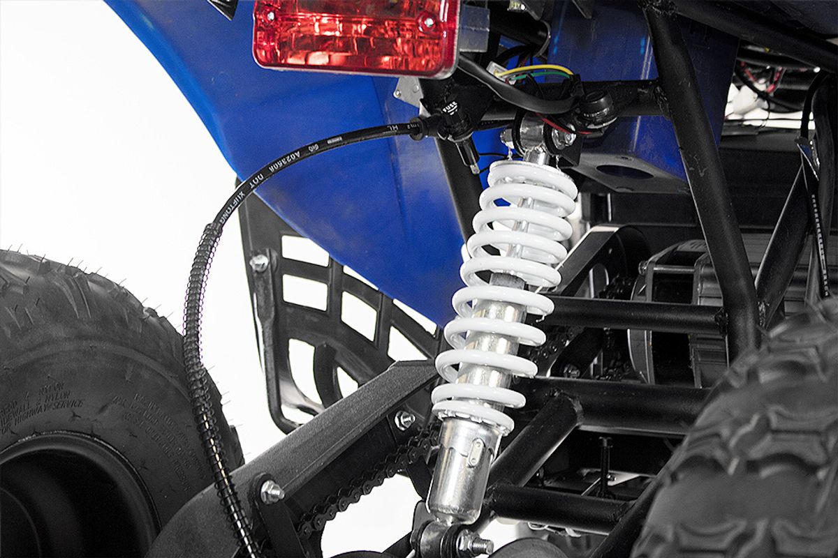 Warrior 1000W elquad med speedometer og bagasjebrett