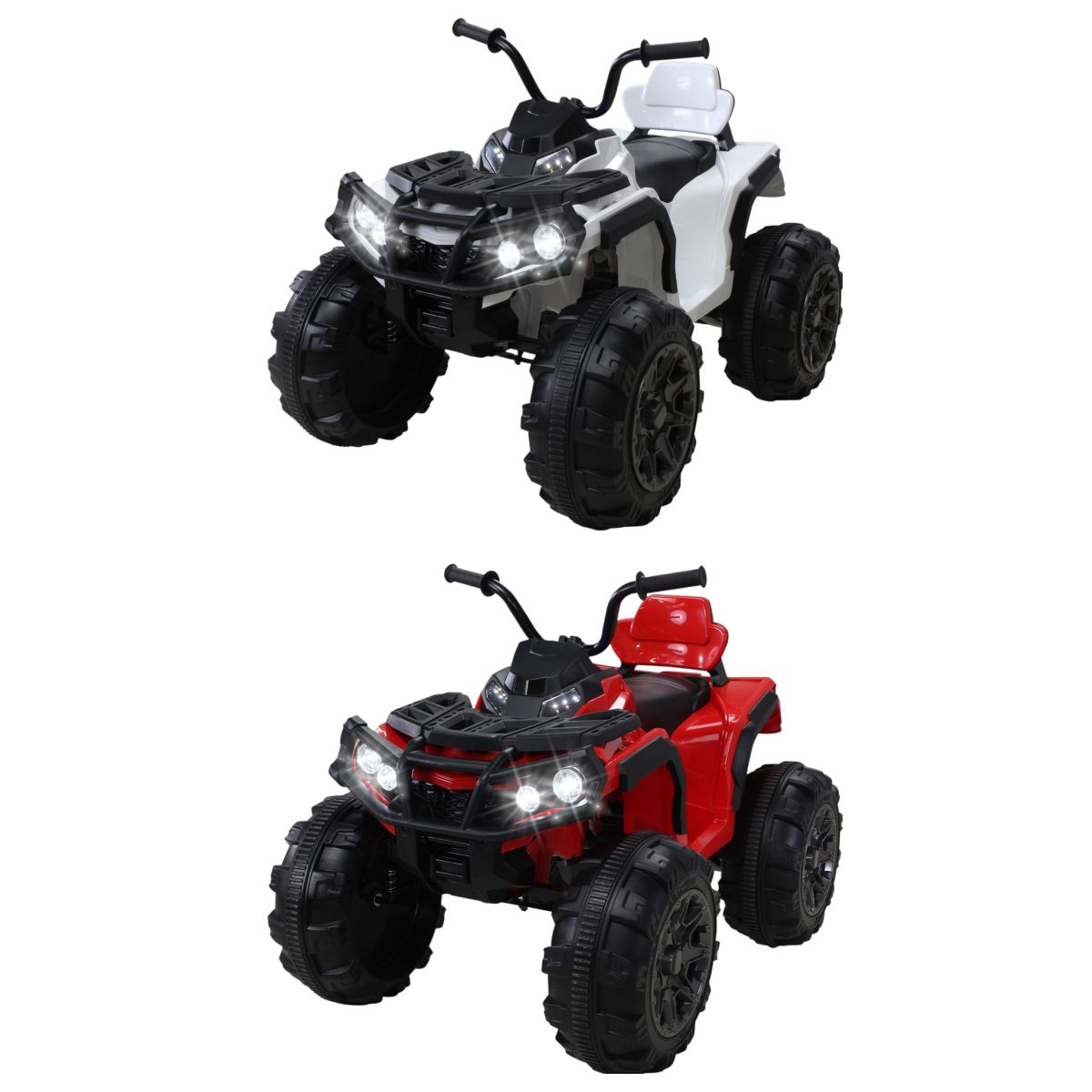 Quad ATV for barn, elbil - rød/hvit