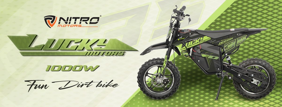 Lucky Fun 1000W el-dirtbike barn 10