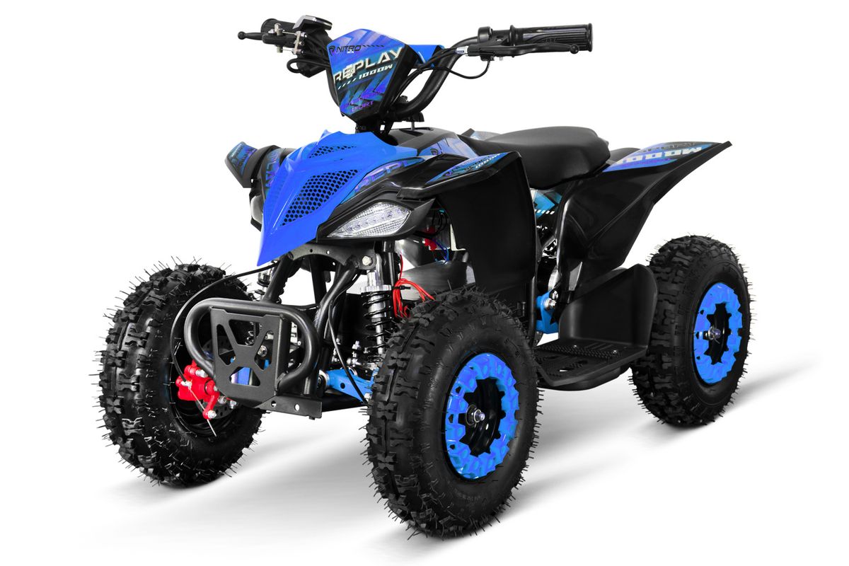 Replay 1000W el-barnequad med LED og revers