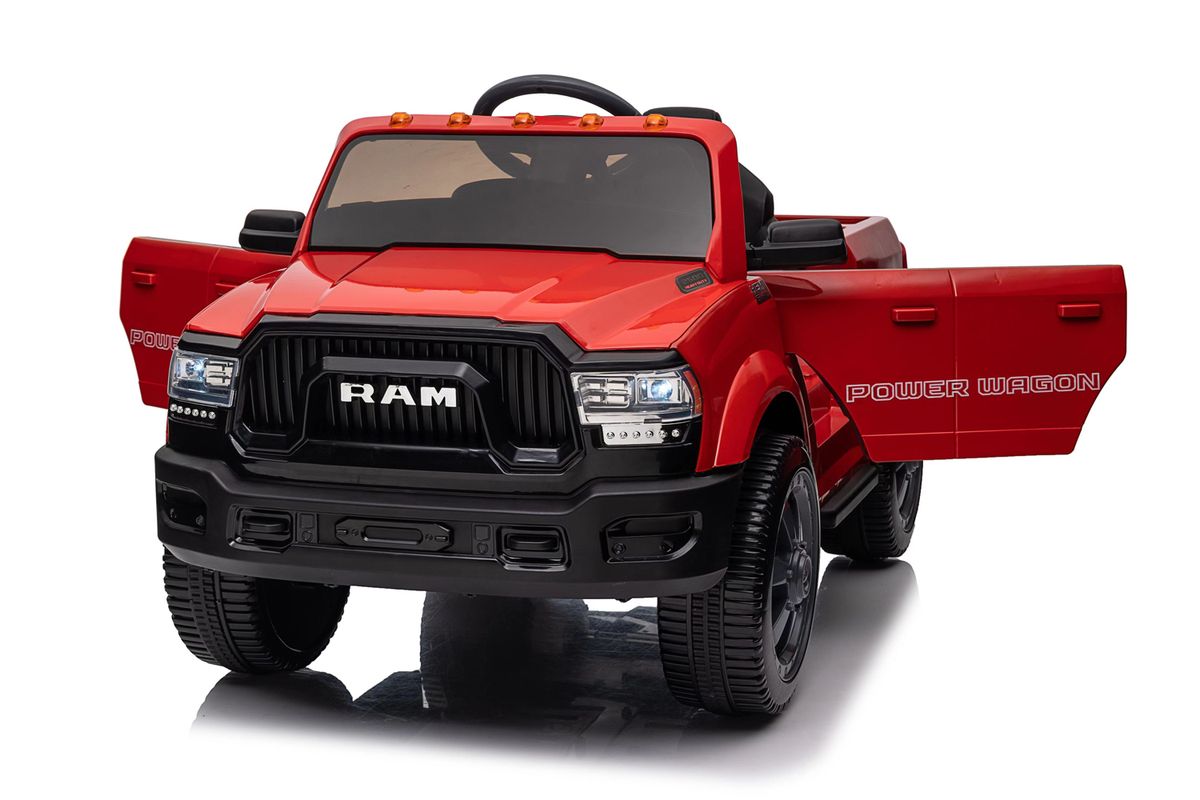 Dodge RAM elbil barn 12V med lys og fjernkontroll